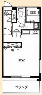 クオリティハイツ(ワンルーム/2階)の間取り写真