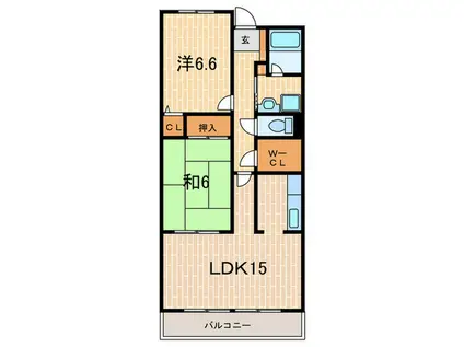 コンフォート西神戸(2LDK/4階)の間取り写真