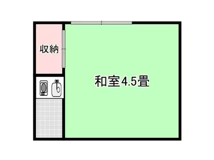 小林荘(ワンルーム/2階)の間取り写真
