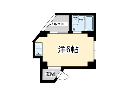 淡路西山マンション(ワンルーム/3階)の間取り写真
