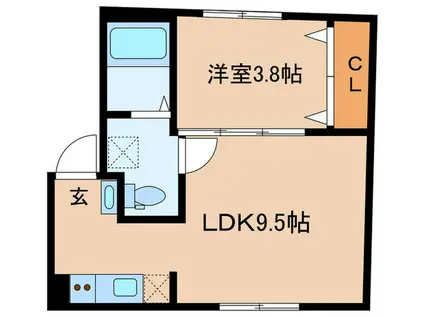 アヴァンタージュ蒲田(1LDK/2階)の間取り写真