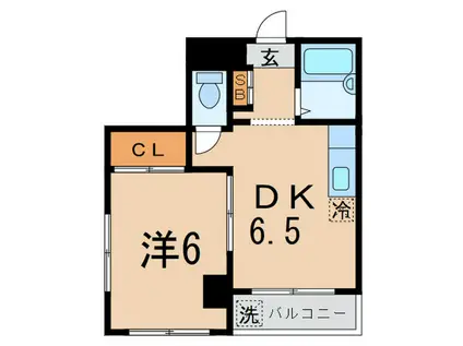 マ・メゾン(1DK/3階)の間取り写真