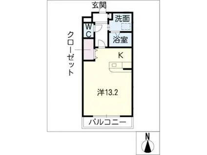 I HILLS KAKITA(ワンルーム/1階)の間取り写真
