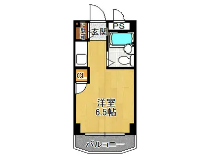 甲東園エクセルパートⅡ(ワンルーム/2階)の間取り写真