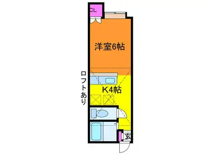 コーポラス・ポパイ(ワンルーム/2階)の間取り写真