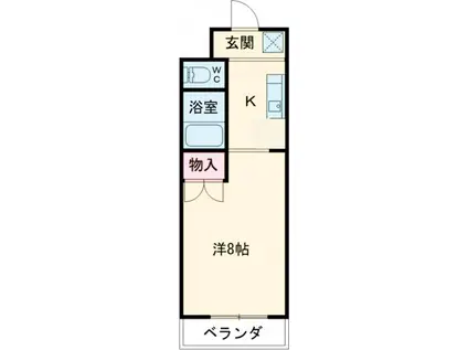 OMレジデンス千里(1K/4階)の間取り写真