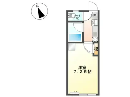 コーポ泉平(1K/1階)の間取り写真