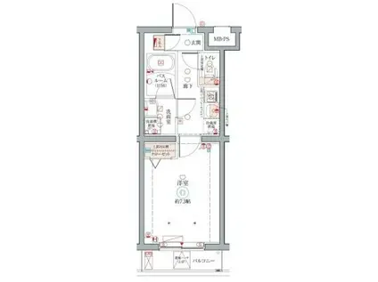 CREVISTA柴又(1K/3階)の間取り写真