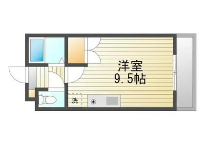 グリーンパレス京山B棟(ワンルーム/1階)の間取り写真