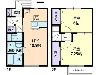 JOY パレス(2LDK/1階)の間取り写真