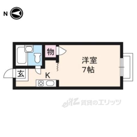 吉田ハウス(1K/1階)の間取り写真