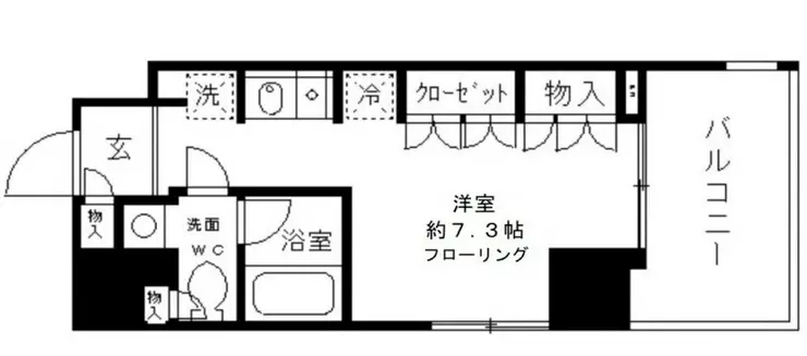 カレドタワー 7階階 間取り