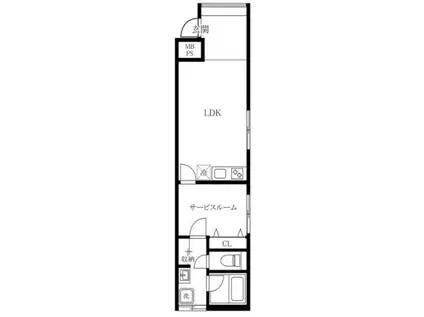 MURO祐天寺(1LDK/2階)の間取り写真