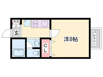 ルナソレイユ(1K/1階)の間取り写真