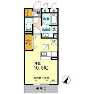 ロイヤル キャッスル(ワンルーム/1階)の間取り写真
