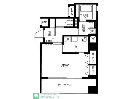 ダイナ大島(1K/7階)の間取り写真