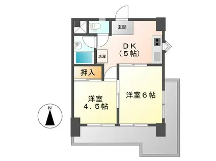 エムズハウス栄(2DK/7階)の間取り写真