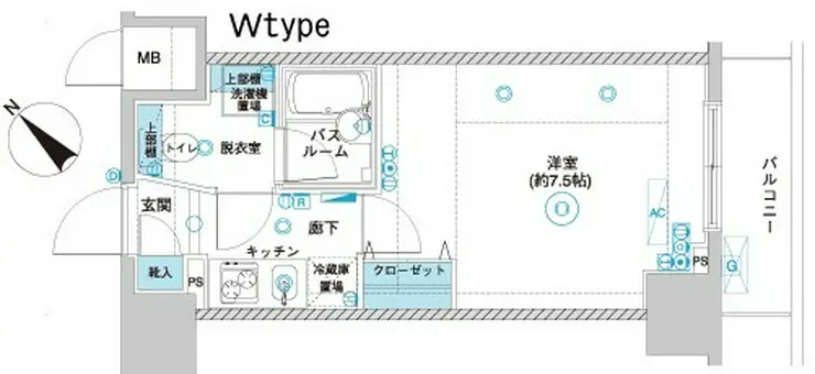 フェニックス横濱関内BAY GAIA 8階階 間取り