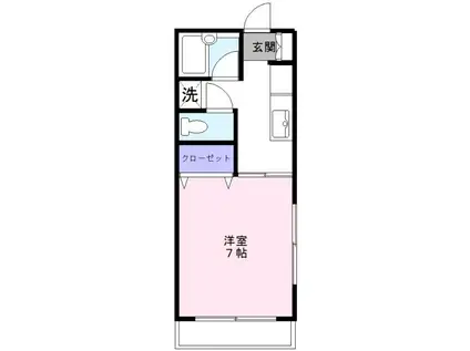 コーポソアラ(1K/1階)の間取り写真