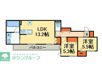 エストフォート上本郷(1LDK/4階)の間取り写真
