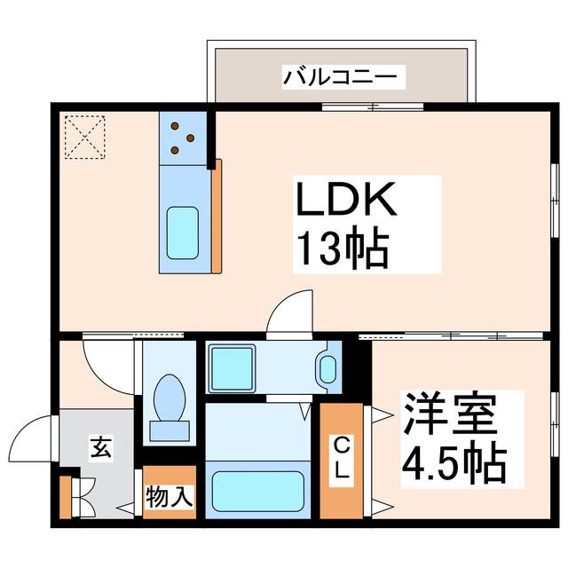サン ベルナール(1LDK/3階)の間取り写真