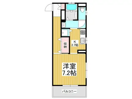 カリーナレジデンス(1K/3階)の間取り写真