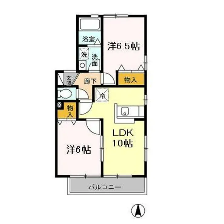 ペニーレーンA 2階階 間取り