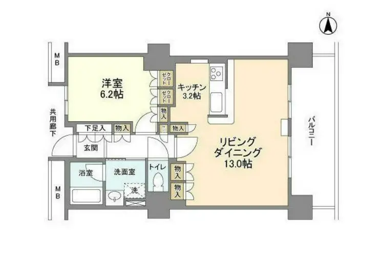 豊洲シエルタワー 18階階 間取り