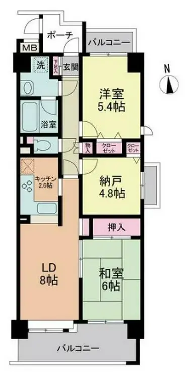 コートプラザ調布 6階階 間取り