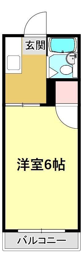 ハイツ 太田(1K/2階)の間取り写真
