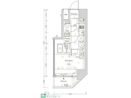 LOG戸越(1K/2階)の間取り写真