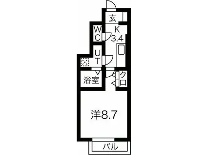 FIGAROVI(1K/1階)の間取り写真