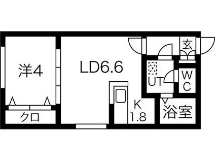 SEA PRAIRIE(1LDK/4階)の間取り写真