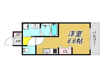 AILE武庫之荘 (1K/1階)の間取り写真