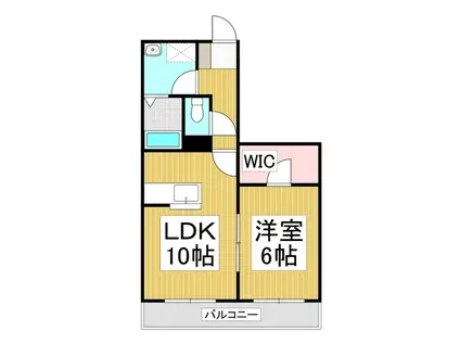 ひだまり(1LDK/2階)の間取り写真