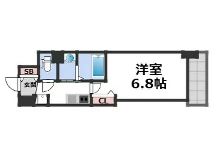 LUXE深江橋II(1K/7階)の間取り写真