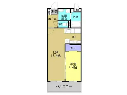 SETTLE 姶良(1LDK/1階)の間取り写真