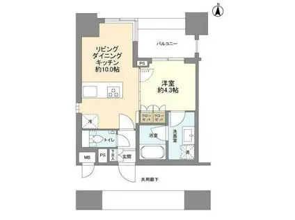 プレミスト西池袋(1LDK/12階)の間取り写真