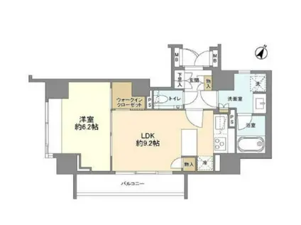 CONOE一番町(1LDK/2階)の間取り写真