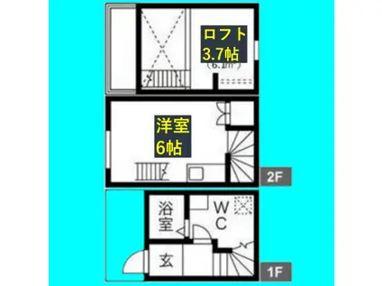LUMINA港栄(1K/1階)の間取り写真