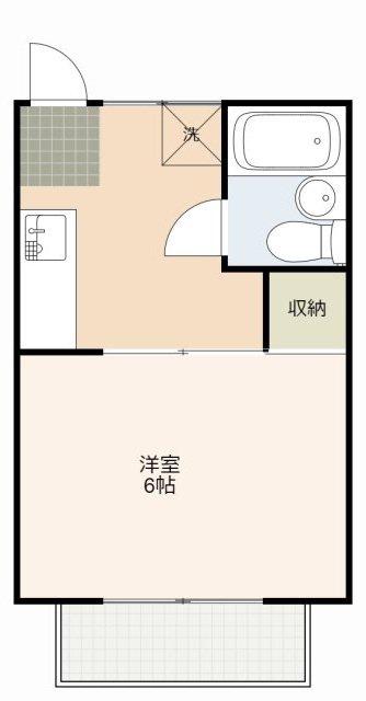 コーポ飯山(1K/2階)の間取り写真