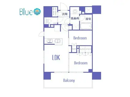 グレーシアフィット藤沢鵠沼(2LDK/3階)の間取り写真