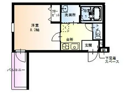 フジパレス中宮V番館(1K/3階)の間取り写真