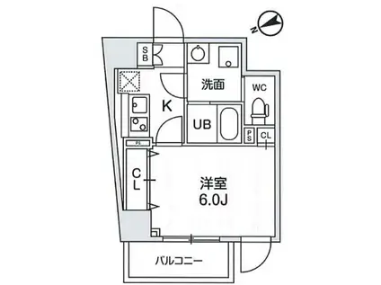 N-STAGE練馬北町(1K/5階)の間取り写真