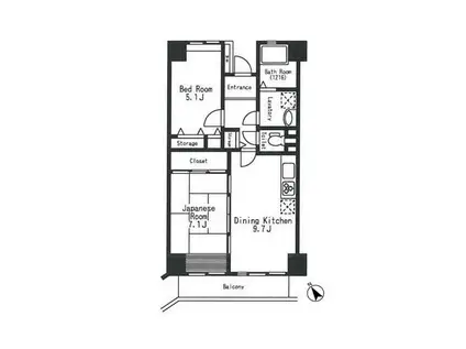 フローラント駒込(2DK/5階)の間取り写真