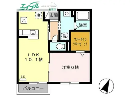 リアライズ(1LDK/1階)の間取り写真
