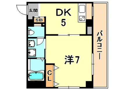 セレブコートII(1DK/3階)の間取り写真