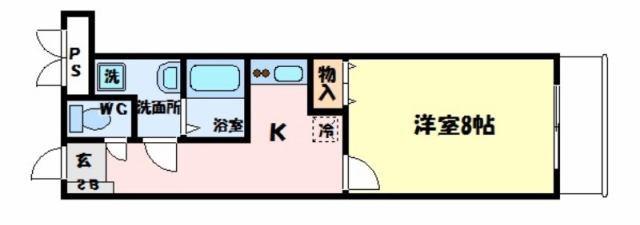MISTRAL飾磨駅前(1K/1階)の間取り写真