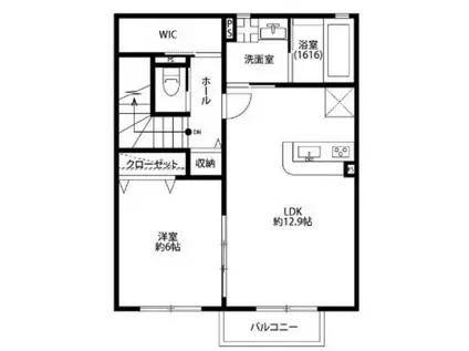 RIVER WOOD HISAリバーウッドヒサ(1LDK/2階)の間取り写真