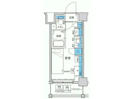 キャンパスヴィレッジ千歳烏山(ワンルーム/3階)の間取り写真